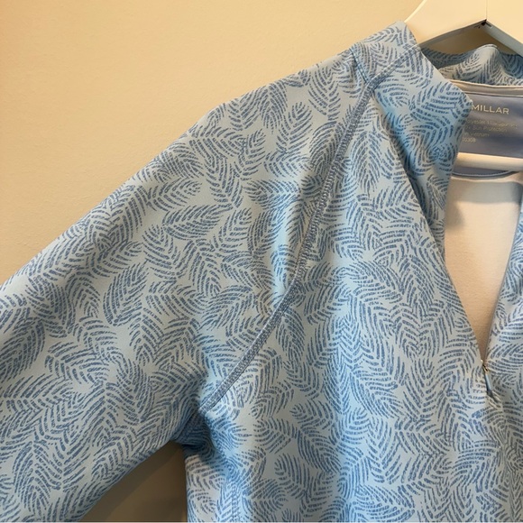 Women's Peter Millar Perth Printed Palm Quarter Zip Pull Over Large Golf Jacket - Picture 10 of 10